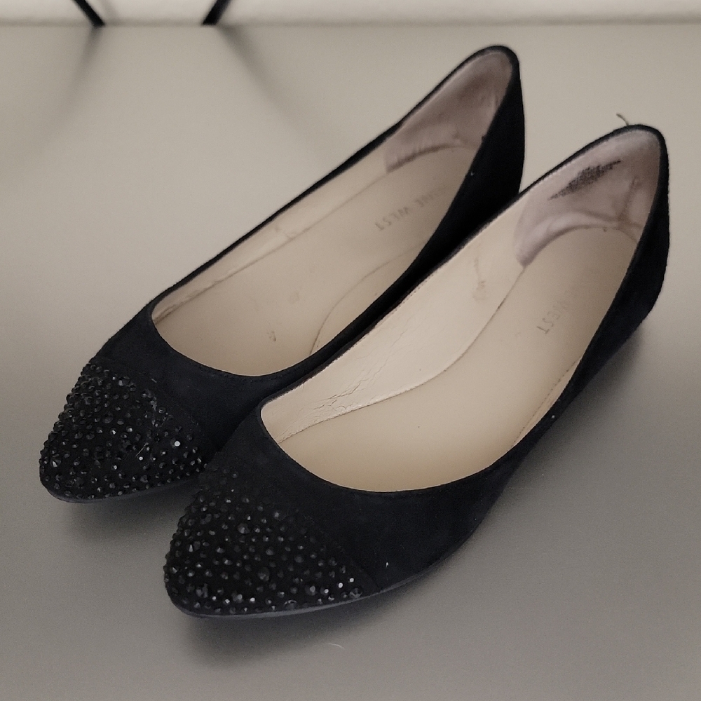 Nine West Black Studded Flats